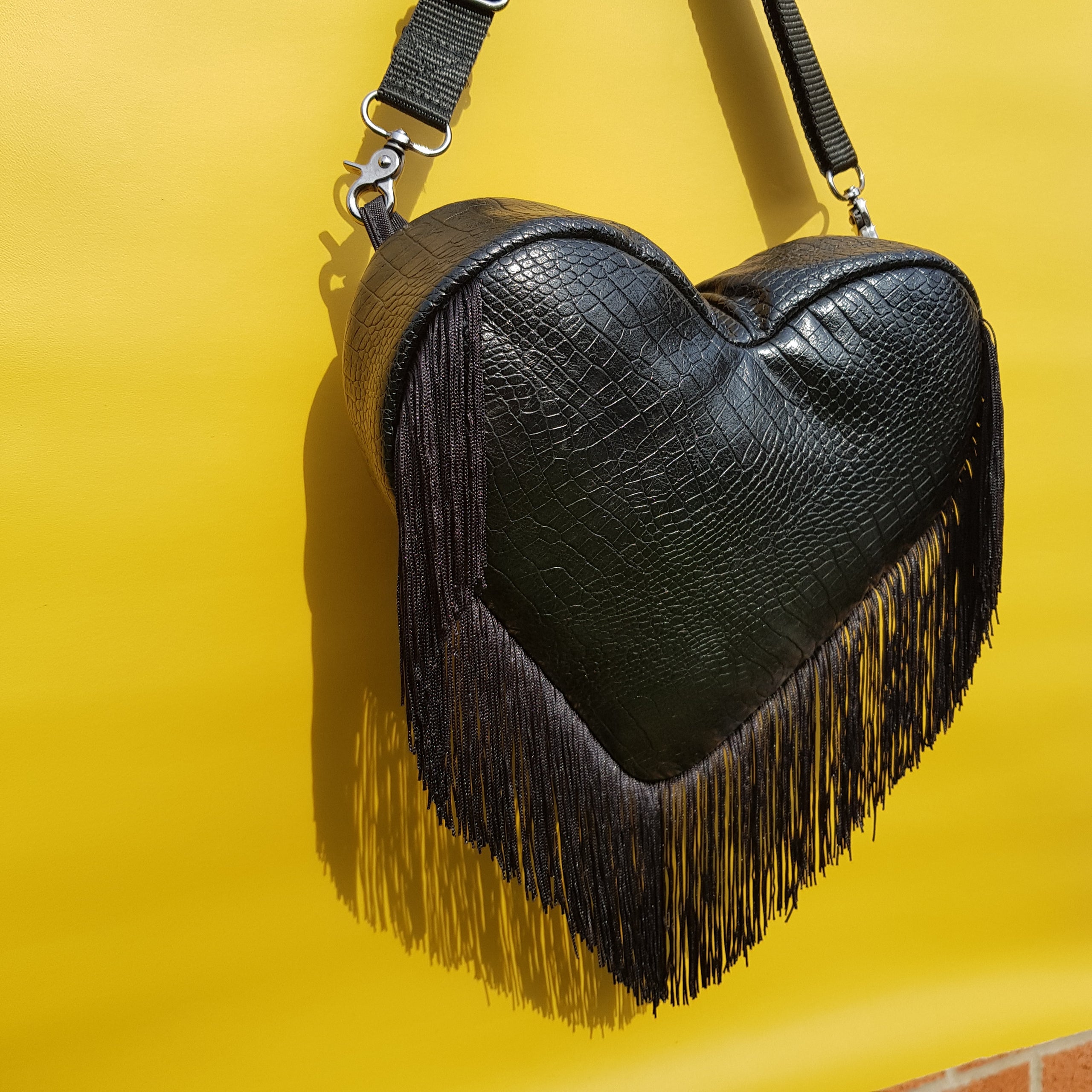 Black snakeskin bag sale